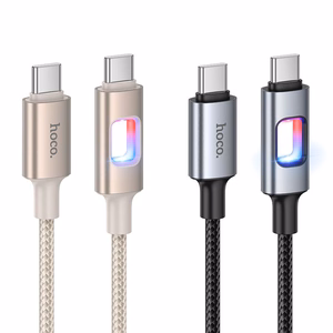 LED Cable USB C to USB C Hoco 3A 60W 1,2 m U144 black