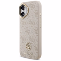 GUESS ümbris jaoks IPHONE 17 compatible with MagSafe GUHMP17SP4GRMDEP (PU W/ 4G Strass Logo) roosa