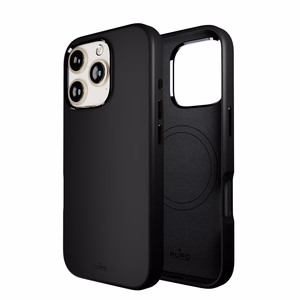 Puro Icon Mag Pro MagSafe Silicone Ümbris jaoks iPhone 16 Pro - Must