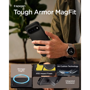 Spigen Tough Armor Mag MagSafe ümbris mudelile Google Pixel 11 Pro XL, must