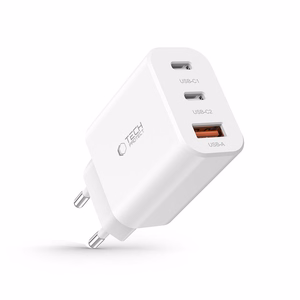 Tech-Protect NC30W laadija 2x USB-C PD 30W / USB-A QC 3.0 - valge