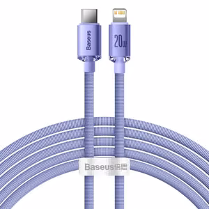 USB kaabel Baseus Crystal Shine violetne Type-C / Lightning 200cm (kuni 20W)