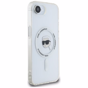 Karl Lagerfeld IML Metal Karl Head MagSafe Ümbris jaoks iPhone 16e Valge