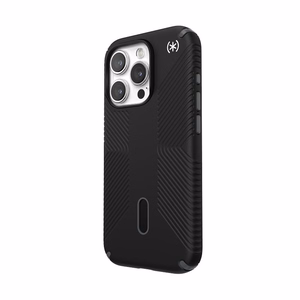 Speck Presidio2 Grip ClickLock MagSafe ümbris seadmele iPhone 15 Pro, mustas ja kiltkivihallis värvitoonis