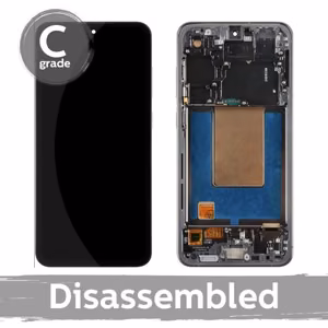 Samsung S721 S24 FE LCD-ekraan koos raamiga / grafiithall (must) / (8/10 demonteeritud)