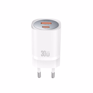 XO seinalaadija CE21 PD 30W 1x USB-C 1x USB valge