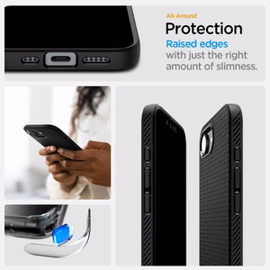 Spigen Liquid Air Mag MagSafe iPhone 16e Ümbris - Matte Must
