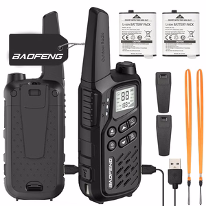 Baofeng BF-T25E raadiosaatjate komplekt, 2 tk, mustad