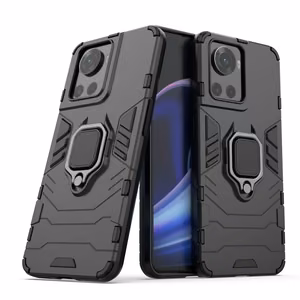 Ring Armor soomustatud hübriidkate + magnetiline hoidja OnePlus Ace'ile must