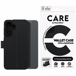 CARE by PanzerGlass Feature Wallet Kickstand Ümbris jaoks Samsung Galaxy A56 5G - Must
