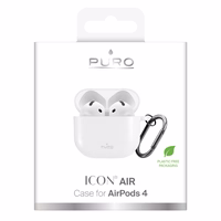 Puro Icon ümbris AirPods 4 jaoks - valge