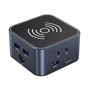 Hub USB-C 12 in 1 Wozinsky WHBC09Y8S multifunctional, with juhtmevaba charging function, aluminum, with 15 cm kaabel - hall