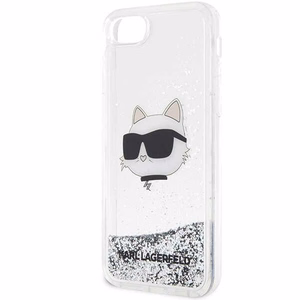 Karl Lagerfeld KLHCI8LNHCCS iPhone 7/8/ SE 2020/2022 hõbedane/hõbedane hardcase Glitter Choupette Head
