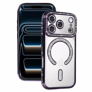 Bling Magsafe Ümbris jaoks Iphone 17 Pro Max purple