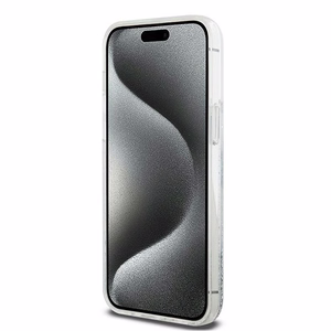 DKNY ümbris jaoks iPhone 15 Pro Max 6,7" DKHCP15XLBNAET valge HC liquid glitters w arch logo