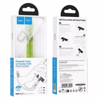 Kaabel USB C to Lightning Hoco PD 20W lanyard shape 0,22 m GH5 fluorescent roheline