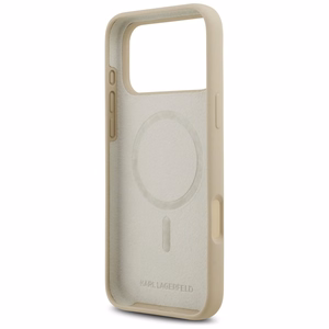 KARL LAGERFELD ümbris jaoks IPHONE 17 Pro Max compatible with MagSafe KLHMP17XSKIGROW (Silicone W/ KL Sketch & Logo) brown