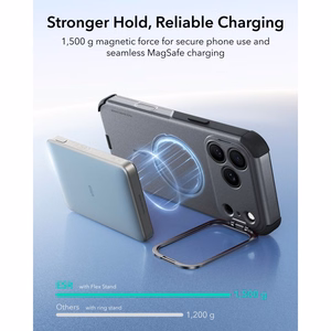 ESR Cyber Tough MagSafe ümbris alusega iPhone 18 Pro Max / 17 Pro Max jaoks, hall
