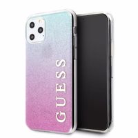 Guess GUHCN58PCUGLPBL iPhone 11 Pro roosa sinine/roosa sinine kõva ümbris Glitter Gradient