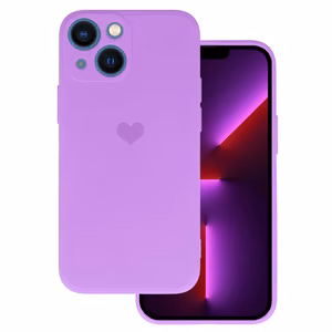 Vennus Silicone Heart Ümbris jaoks Iphone 14 Plus design 1 purple