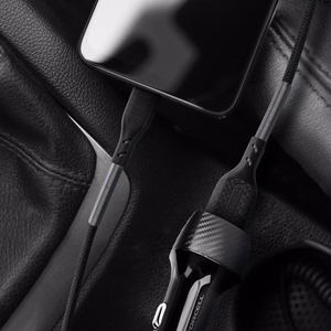 Kaabel USB A to Lightning Forcell F-Energy 2,4A 12W Carbon 1 m CB-01A must