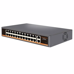 PoE kommutaator 24 porti 100Mbps +2G üleslink