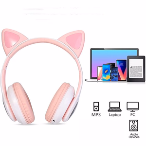 Reach Cat Glow wireless headphones, roosa