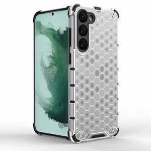 Honeycomb ümbris jaoks Samsung Galaxy S23+ armored hybrid cover läbipaistev