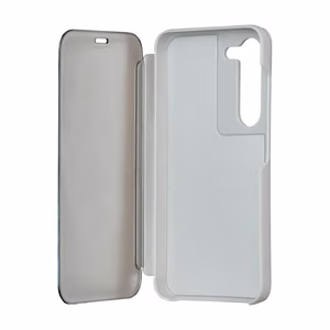 Fold Mirror View Case for Samsung Galaxy A14 4G / A14 5G hõbedane