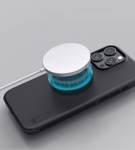 Nillkin Super Frosted Shield Pro Magnetic Ümbris jaoks iPhone 16 Pro - must