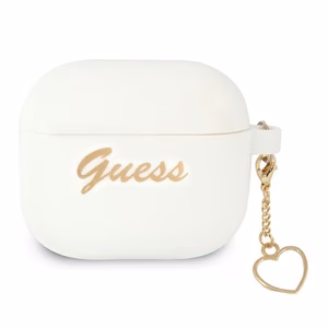 Guess GUA3LSCHSH AirPods 3 kate valge/valge Silikoonist Charm Heart Collection