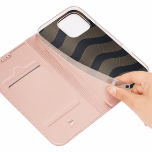 DUX DUCIS wallet ümbris SKIN PRO jaoks IPHONE 16 Pro Max roosa