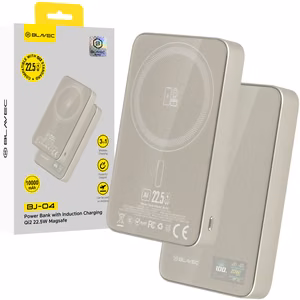 Blavec Akupank 10000mAh BJ-04 Slim 13,5mm - Type C - 22,5W magnetic Magsafe 3 in 1 (PBBJ04-MC10GD) kuldne glass
