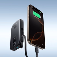 Joyroom JR-PBF17 22.5W 10000mAh Powerbank sisseehitatud USB-C kaabliga + 0.25cm USB-C kaabel - must