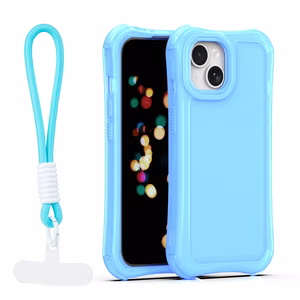 Safepop чехол с ремешком для iPhone 15 6,1" синий
