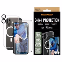 PanzerGlass Bundle 3in1 iPhone 16 Plus 6.7" D3O Hardcase + Ekraanikaitse UWF+ Lens B1293+2863+1283