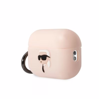 Karl Lagerfeld KLAP2RUNIKP AirPods Pro 2 cover roosa/roosa Silicone Karl Head 3D