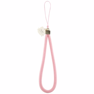 Hello Kitty Nylon Cord Kitty Head Phone Charm - Pink