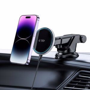 Tech-Protect A2 Car Phone Hoidja koos MagSafe 15W Induktiivne Laadija jaoks Cockpit - must
