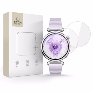 Tech-Protect Glass Fit+ 2-pack karastatud klaas jaoks Huawei Watch GT 6 41mm - läbipaistev