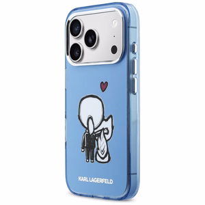 Karl Lagerfeld Karl & Choupette Back MagSafe Ümbris for iPhone 17 Pro Max - sinine