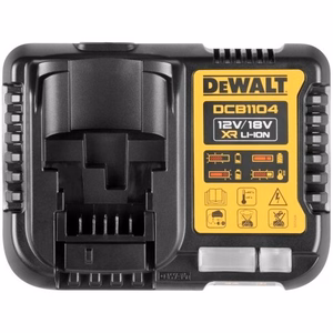 DeWalt DCB1104P2-QW komplekt laadija DCB1104 + 2 akut DCB184 18 V 5 Ah