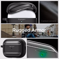 Spigen Rugged Armor Ümbris jaoks Apple AirPods Pro 1 / 2 - Matte must