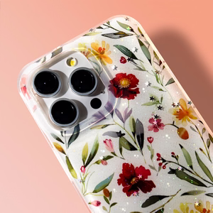 Glow Glam ümbris jaoks iPhone 14 6,1" valge