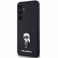 Karl Lagerfeld Fixed Glitter Ikonik Logo Metal Pin ümbris jaoks Samsung Galaxy A55 - must