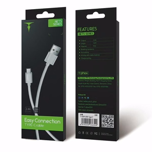 CABLE T-PHOX NETS TYPE-C WHITE 3A ; PVC ; 1,2M