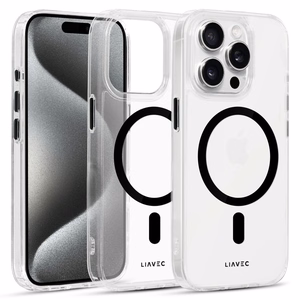 Liavec Glossy Magsafe Clear Ümbris do Iphone 15 Pro must
