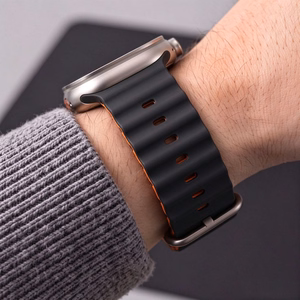 Tech-Protect IconBand Pro Strap for Apple Watch 4 / 5 / 6 / 7 / 8 / 9 / SE / Ultra 1 / 2 (42/44/45/49 mm) - Orange-Black