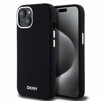 DKNY DKHMP15SSMCHLK iPhone 15 / 14 / 136.1" must ümbris Liquid Silicone Small Metal Logo MagSafe