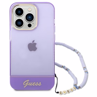 Guess GUHCP14LHGCOHU iPhone 14 Pro 6.1" lilla/lilla hardcase Translucent Pearl Strap